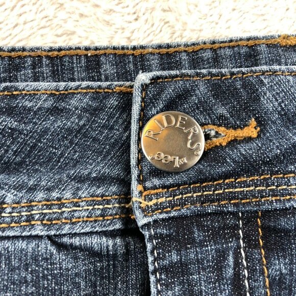 Riders By Lee Womens Jeans Size 34W Measured Bootcut Blue Denim Casual Classic - Picture 10 of 16